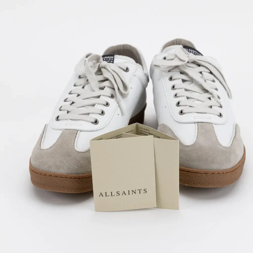 Allsaints Men Leo Low Top Sneaker White/Gum Size 12US/45EU